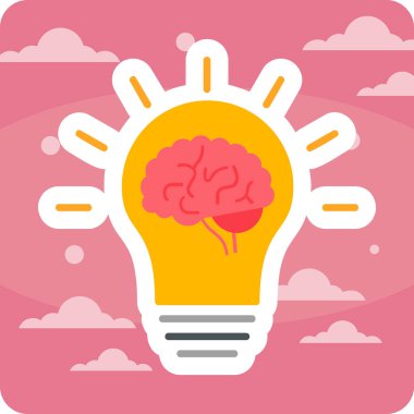 Fikir simgesinin vektör illüstrasyonu 