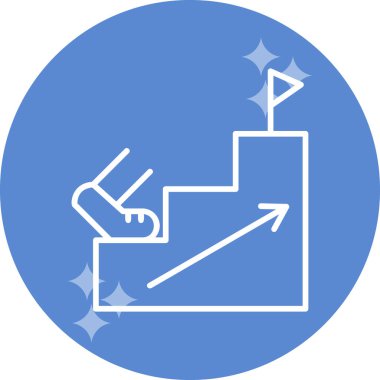 Adımlar web simgesinin vektör illüstrasyonu