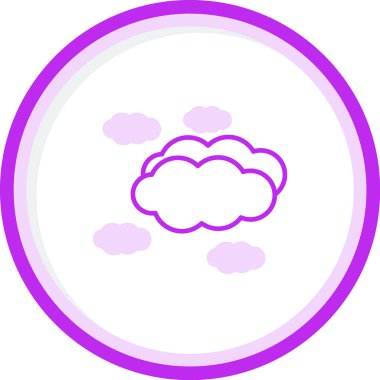 Bulutlar. Web simgesi basit illüstrasyon 