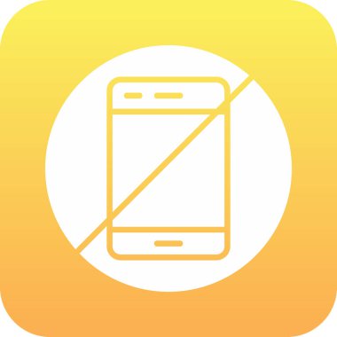 Cep telefonu yasak işareti. Web simgesi basit tasarım