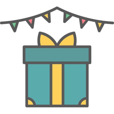 Hediye. Web simgesi basit illüstrasyon