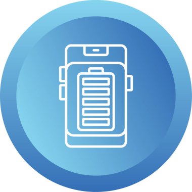 Tam mobil pil vektör çizimi