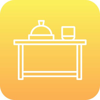 Mutfak ikonu. yemek illüstrasyonu 