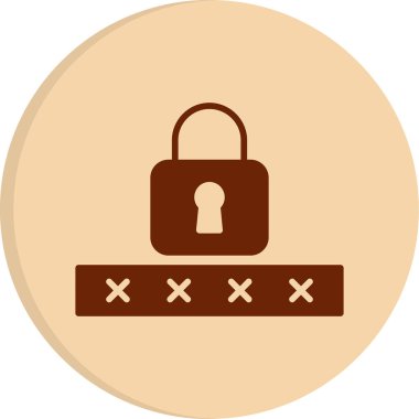 kilit düz simge vektör çizim