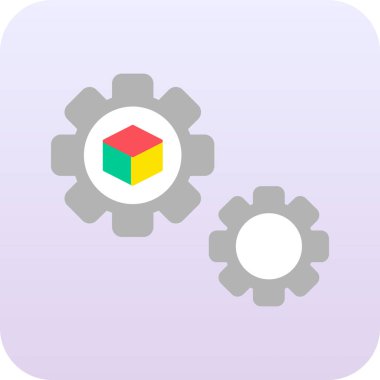 Vitesli ayar simgesi, vektör illüstrasyonu basit tasarım