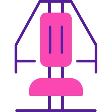 Chest Press makine simgesinin vektör illüstrasyonu