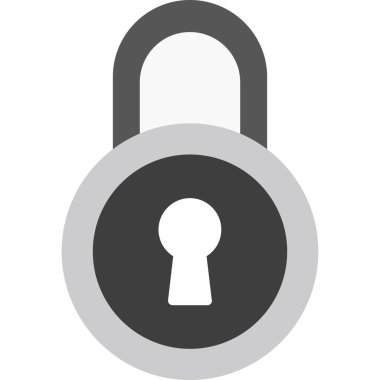 kilit düz simge vektör çizim