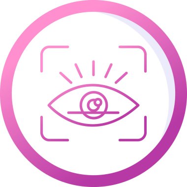 retina tarama simgesi, vektör illüstrasyonu 