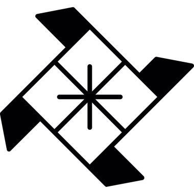 Yel değirmeni ikonu vektör illüstrasyonu