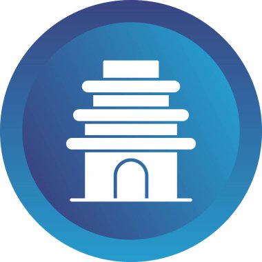 Tapınak binası Web simgesi basit illüstrasyon