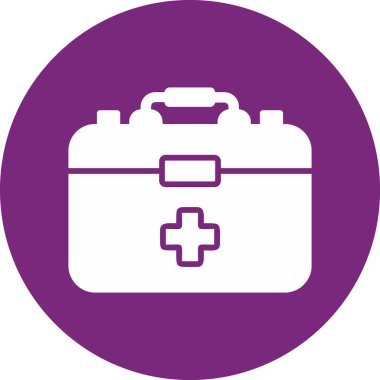 İlk Yardım Kit web simgesi, vektör illüstrasyonu 