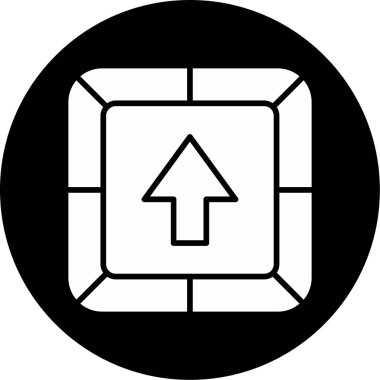 ok yukarı simge web basit illüstrasyon