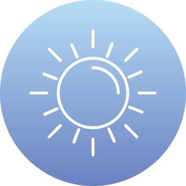 Güneş. Web simgesi basit illüstrasyon 