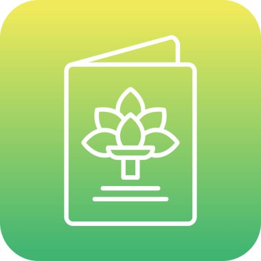 Tebrik kartı simgesi vektör illüstrasyonu