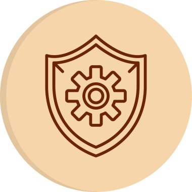 vites işaretli kalkan, vektör çizimi basit tasarım