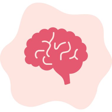 Beyin. Web simgesi basit illüstrasyon 