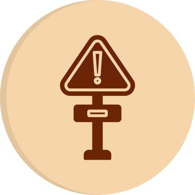 dikkat yol işareti simgesi vektör biçiminde