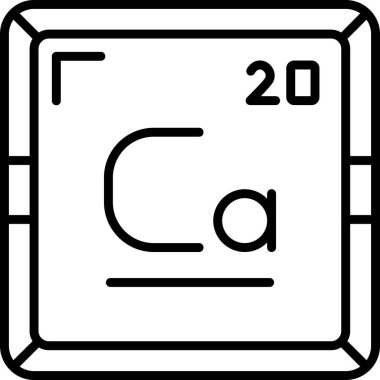 Kalsiyum web simgesi, vektör illüstrasyonu