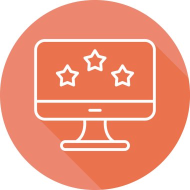 Dijital pazarlama, derecelendirme. Web simgesi basit illüstrasyon