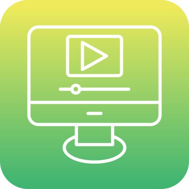 video oynatıcı simgesi, vektör illüstrasyonu 