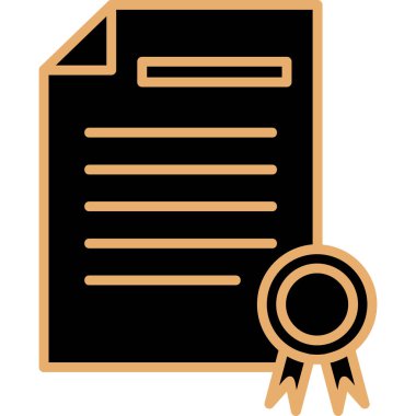 Sertifika. Web simgesi basit tasarım