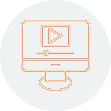 video oynatıcı simgesi, vektör illüstrasyonu 