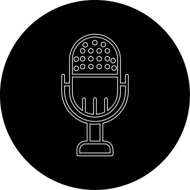 mikrofon simgesi vektör illüstrasyonu 