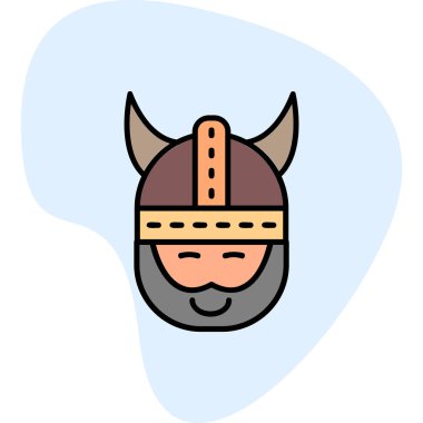 Viking simgesi, vektör illüstrasyonu basit tasarım