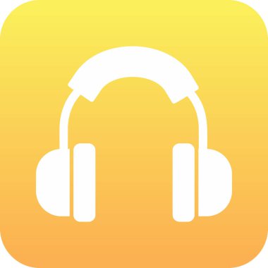 Kulaklık. Web simgesi basit illüstrasyon 