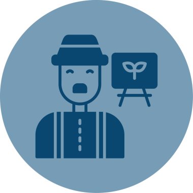 Çiftçi simgesi basit illüstrasyon