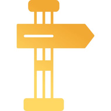 Bir sokak işaretinin vektör illüstrasyonu