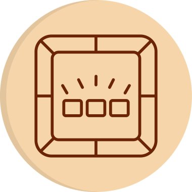 Arkaplan ışığı simgesi, basit vektör illüstrasyonu 