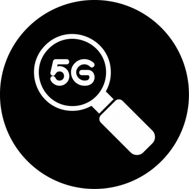 Büyüteçle 5G Ağ Simgesini Ara