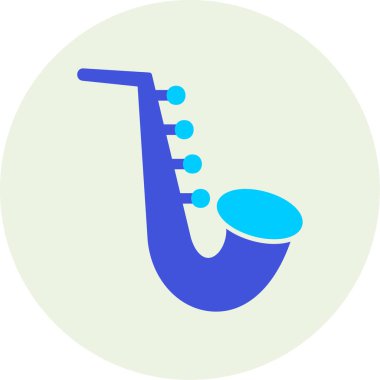 Saksafon. Web simgesi basit tasarım 
