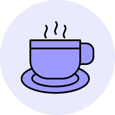 Kahve. Web simgesi basit illüstrasyon 