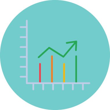 Büyüme grafiği Web simgesi basit illüstrasyon