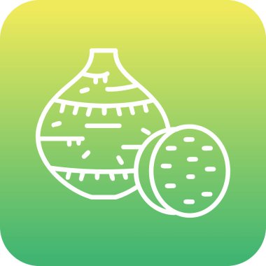 Taro kök simgesi, vektör illüstrasyonu basit tasarım