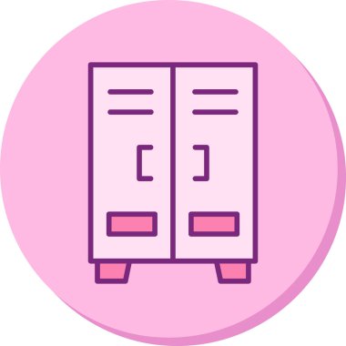 Dolap. Web simgesi basit illüstrasyon  