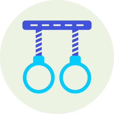 Modern Jimnastik Halkaları simgesinin vektör çizimi            