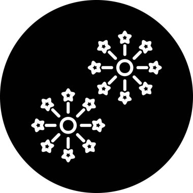 Havai fişek web simgesi, vektör illüstrasyonu 