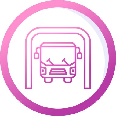 bus Underground renkli vektör simgesi