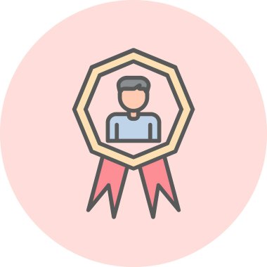 Ayın Çalışanı simgesinin vektör illüstrasyonu