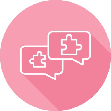 Bulmacalı konuşma baloncukları, vektör illüstrasyonu basit tasarım