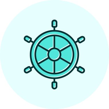 Dümen. Web simgesi basit illüstrasyon