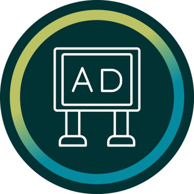 Poster ağ simgesi, vektör illüstrasyonu