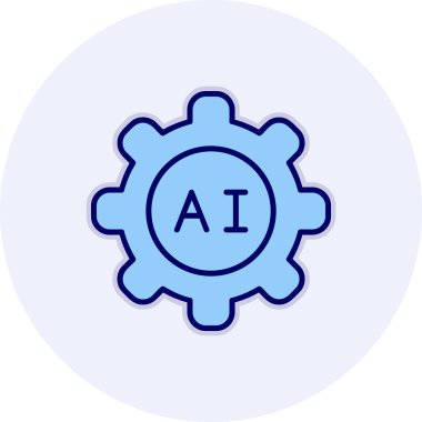 Ai Ayarları web simgesi, vektör illüstrasyonu 