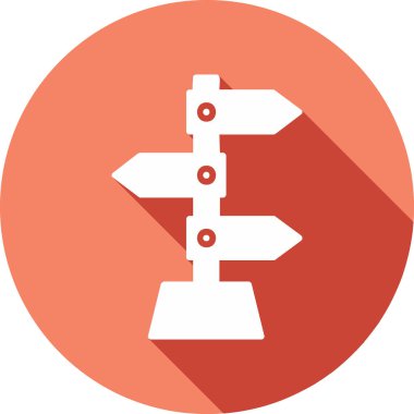 yön işareti simgesi, vektör illüstrasyonu 