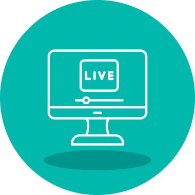 Yaşa. Web simgesi basit bir illüstrasyon. Ben...