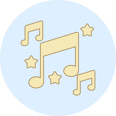 müzik notlar simgesini, vektör çizim