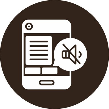 Ses akıllı telefon simgesi yok, vektör illüstrasyonu 